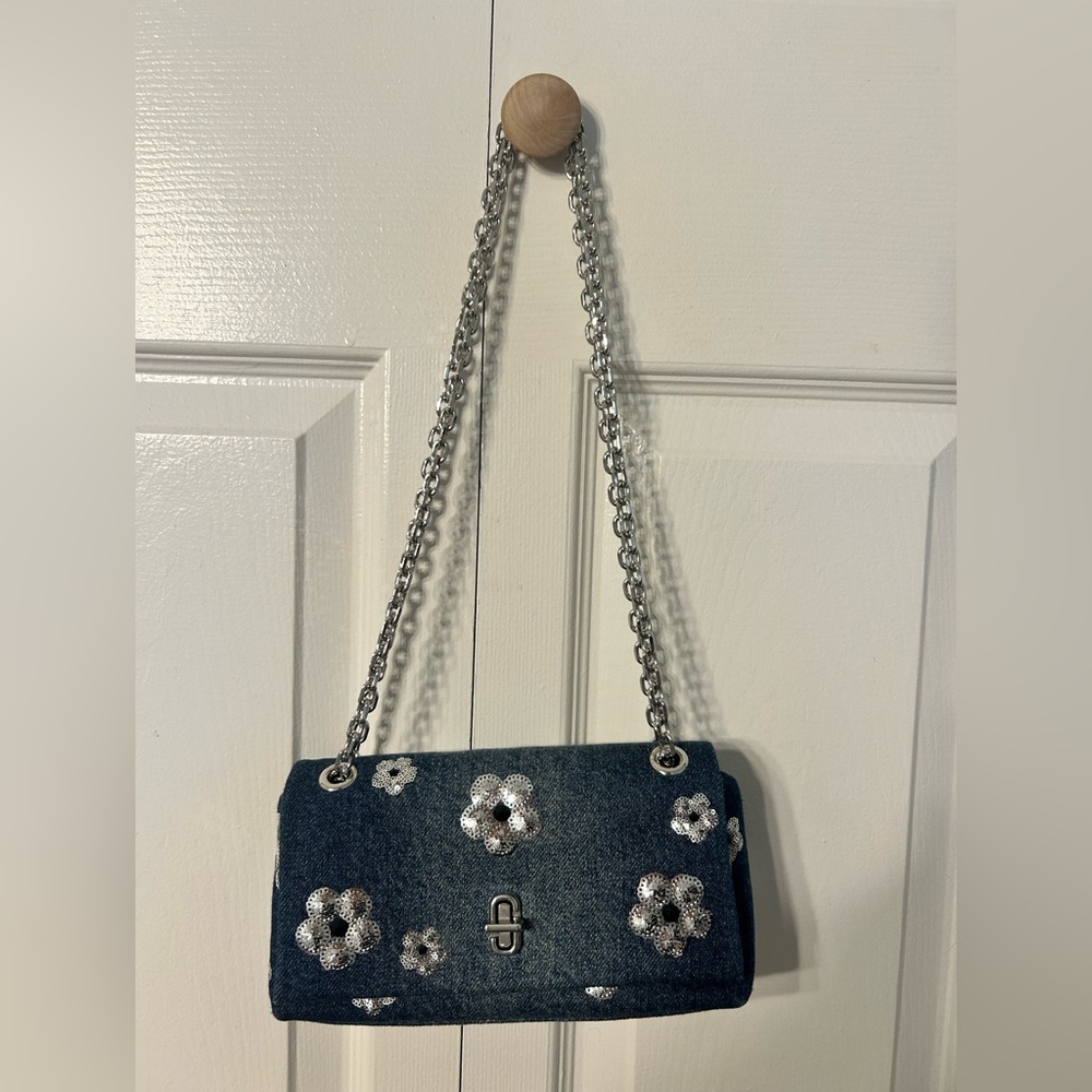 Marc Jacobs Mini Dual Sequin Daisy Denim Top Handle Bag